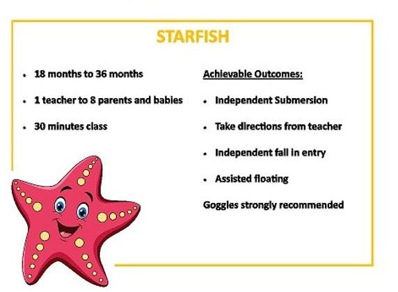 Starfish Infant Swimming Program Aquatic academy