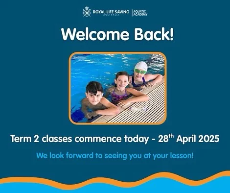 Welcome Back students! 
We have lots of exciting things happening this Term so keep an eye out for our April Newsletter hitting inboxes later this week ✉️ 
See you at the pool this week! 🏊‍♀️
